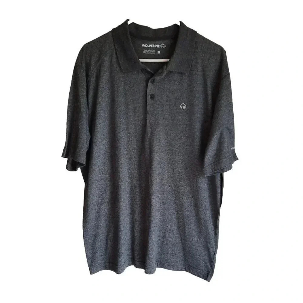 Wolverine Mens Gray Short Sleeve Polo Lightweight Shirt Size XL NWT